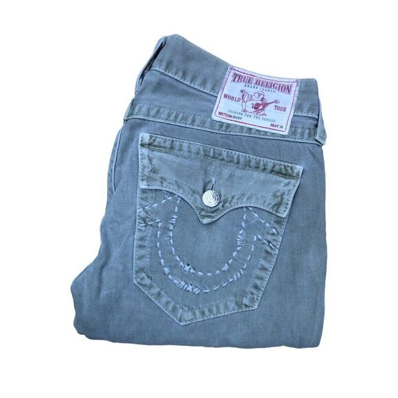 Vintage True Religion Jeans Size 31 RICKY Green - Picture 10 of 11